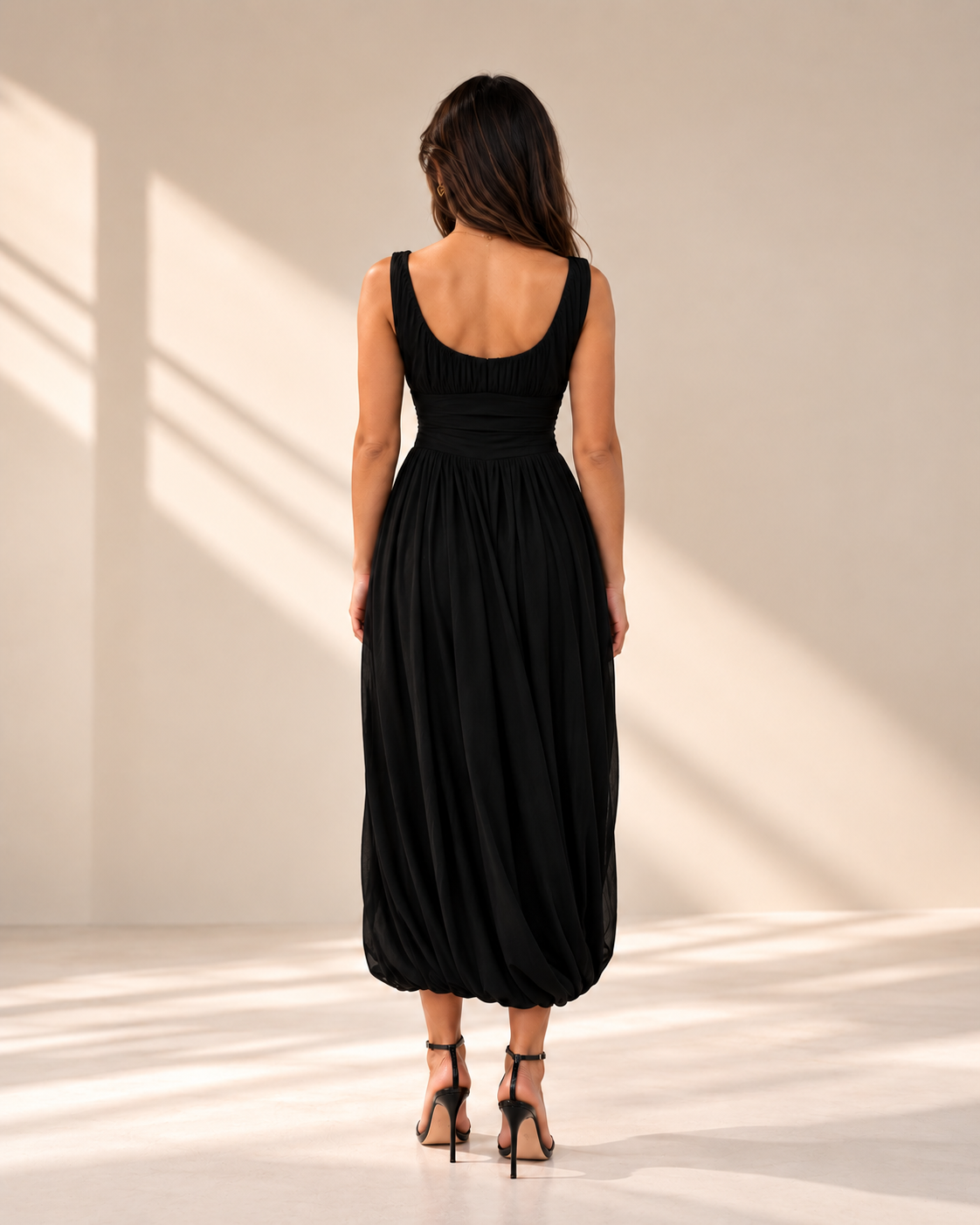 Virelle Draped Midi Dress