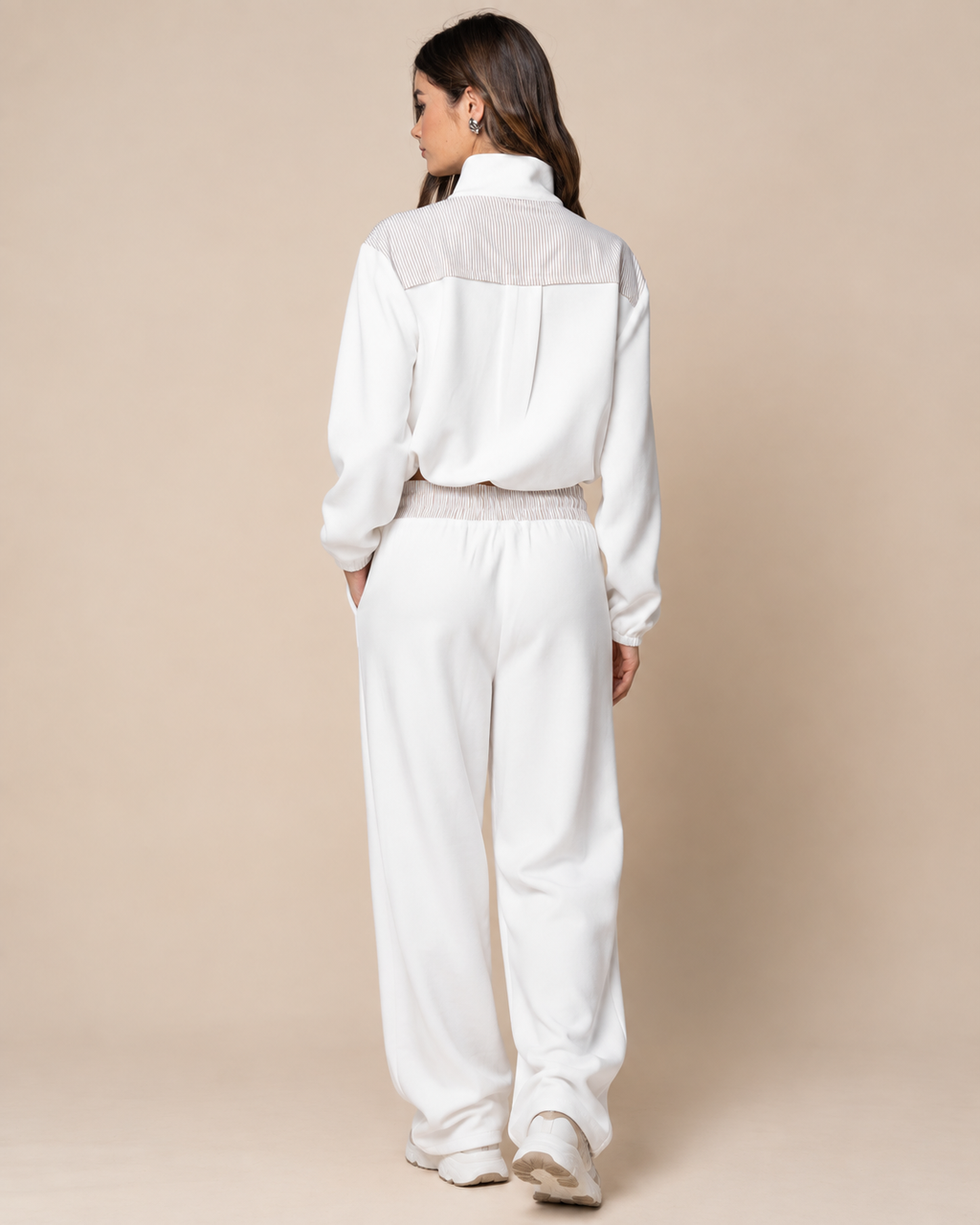 Élan Colorblock Mock Neck Zip-Up Sweatshirt