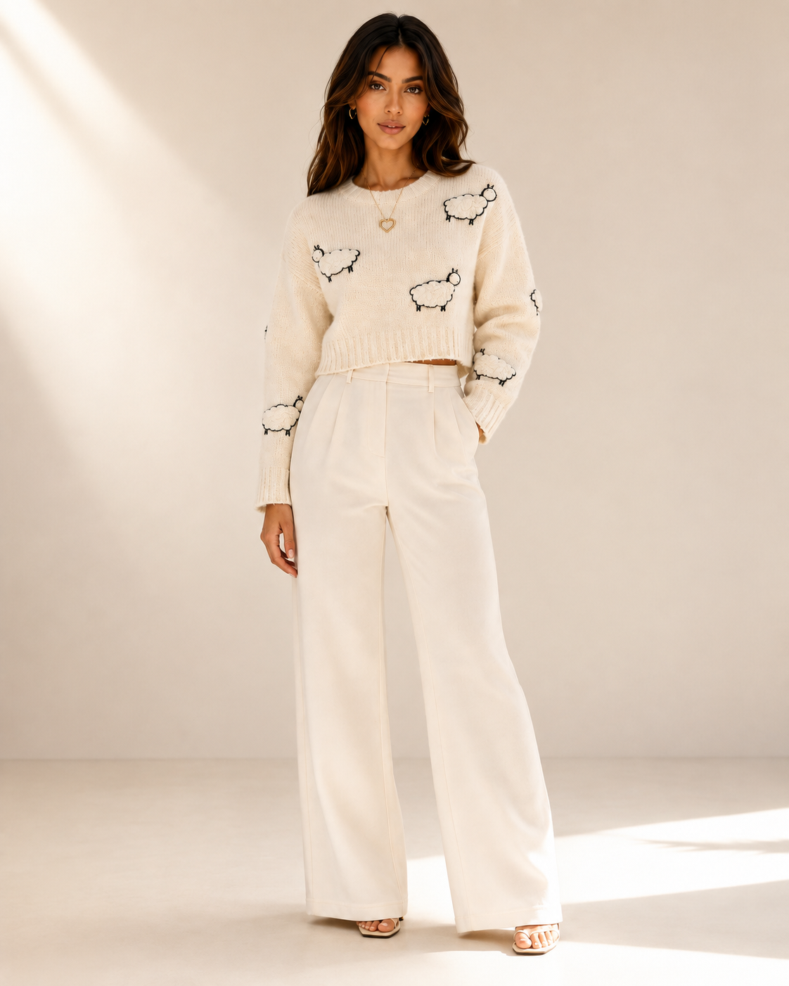 Varenne Tailored Wide-Leg Trousers