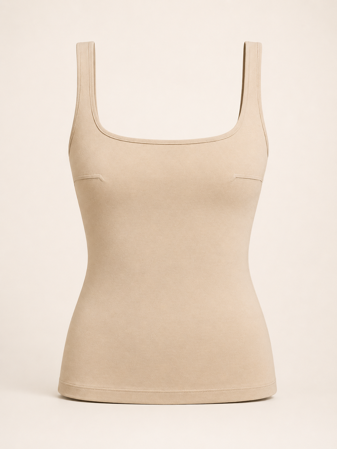 Élan Scoop Neck Tank Top — Sand Beige